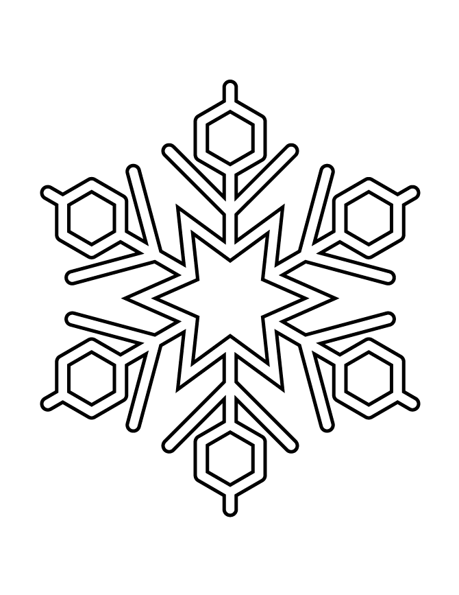Printable Nice Winter Snowflake For Child