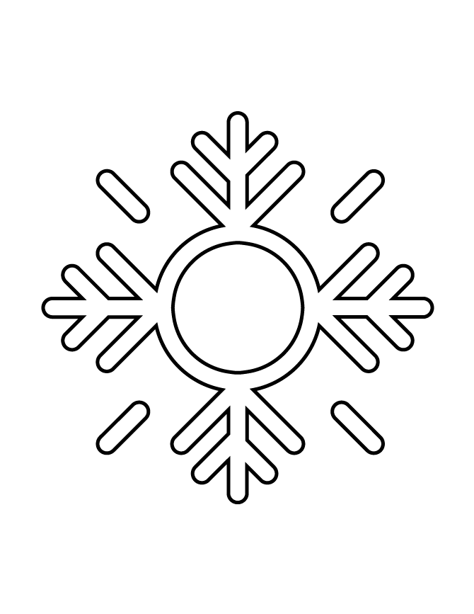 Snowflake Stencil 14 Coloring Page