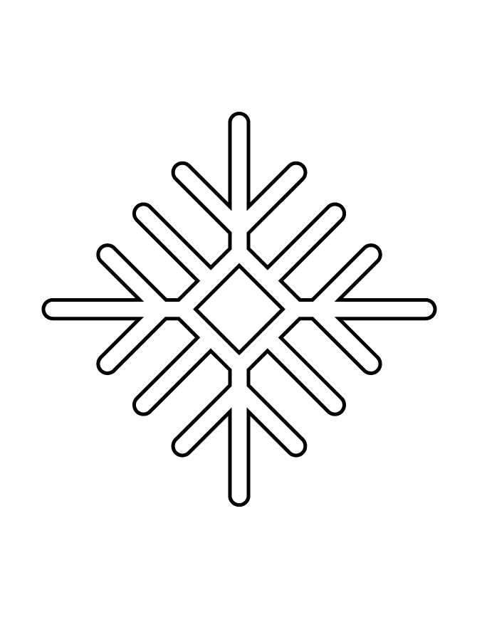 Snowflake Stencil 15 Coloring Page