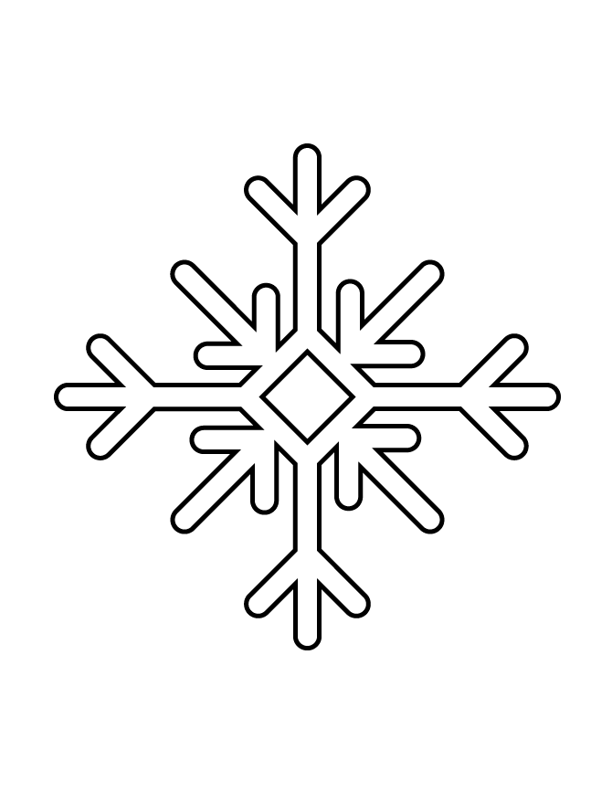 Snowflake Stencil 17 Coloring Page
