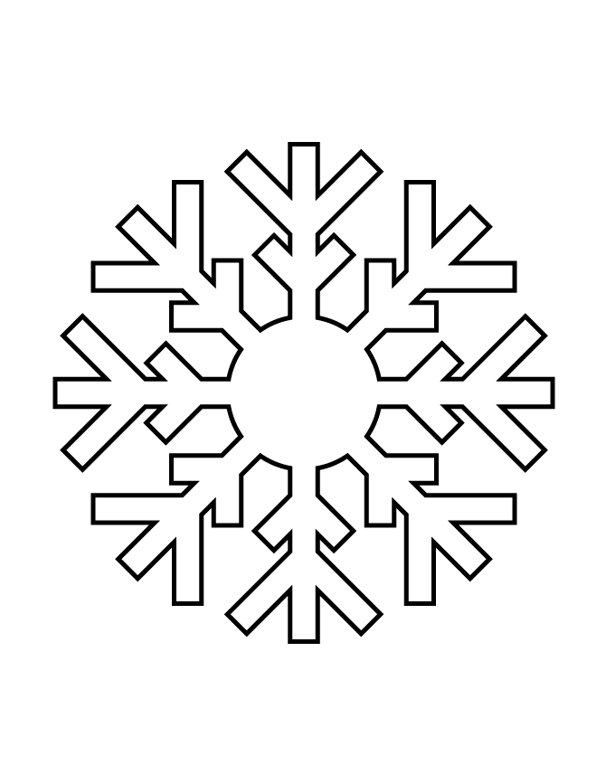 Printable New Winter Snowflake For Child Coloring Page