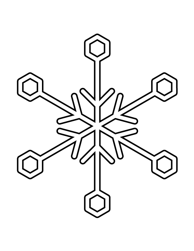 Snowflake Stencil 23 Coloring Page