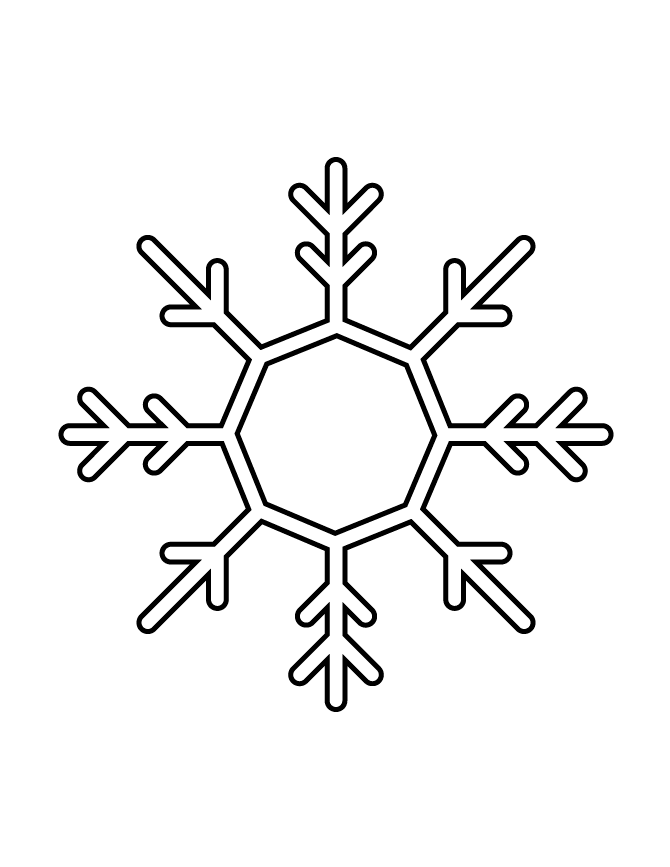 Snowflake Stencil 33 Coloring Page