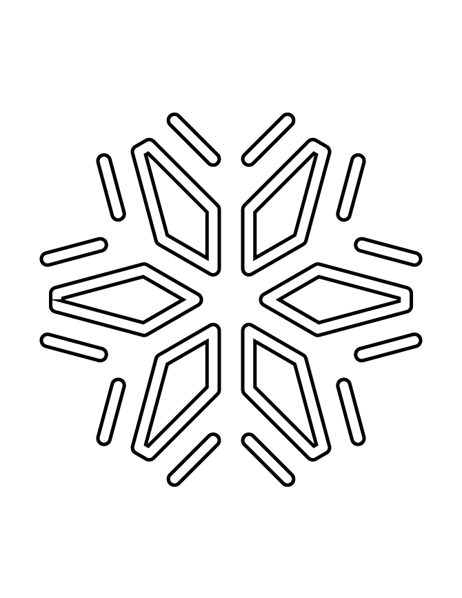 Snowflake Stencil 36 Coloring Page