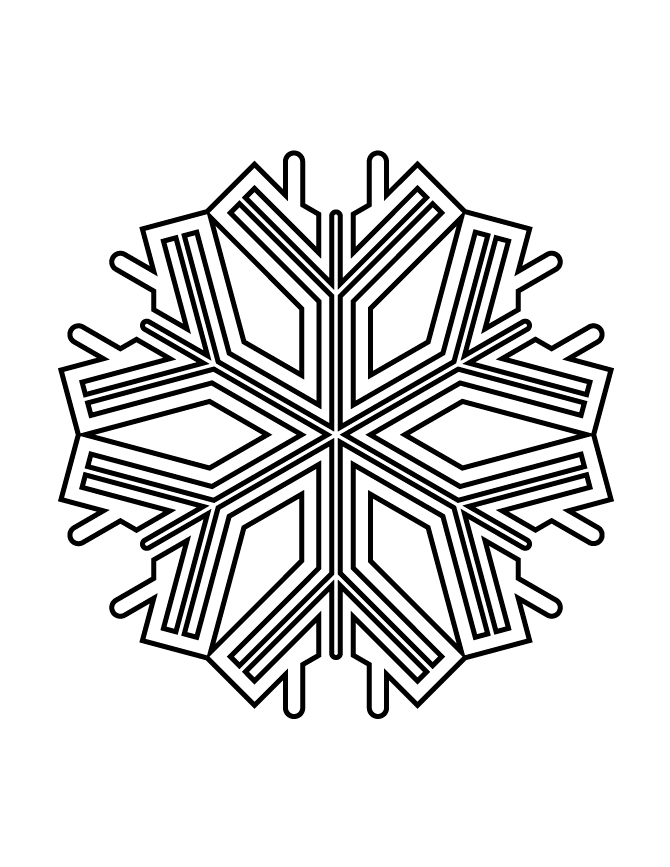 Snowflake Stencil 39 Coloring Page