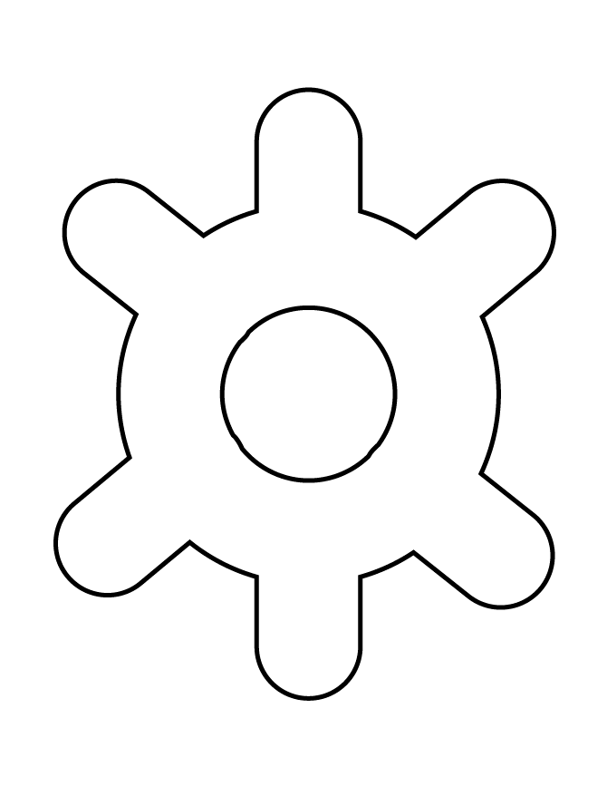 Snowflake Stencil 4 Coloring Page