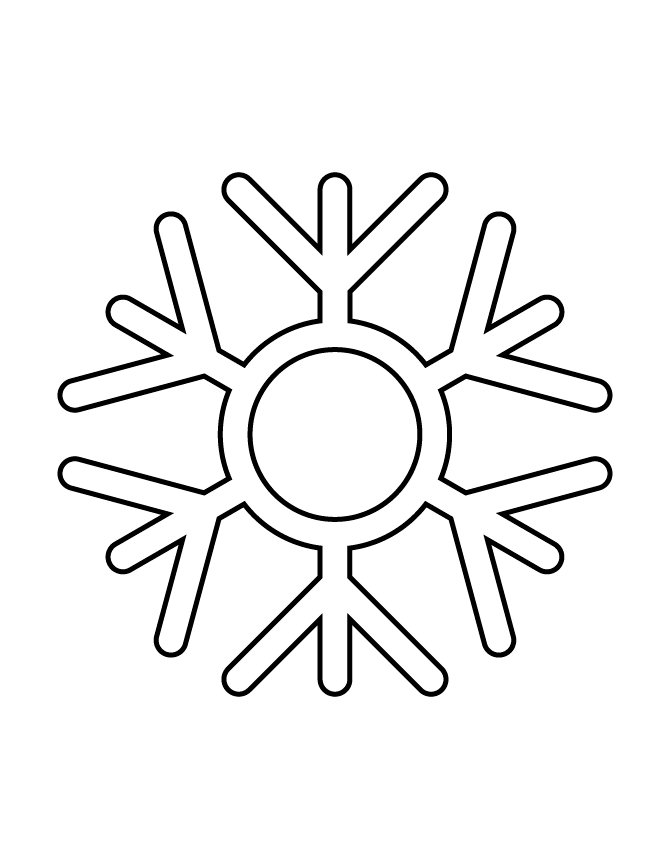 Snowflake Stencil 5 Coloring Page