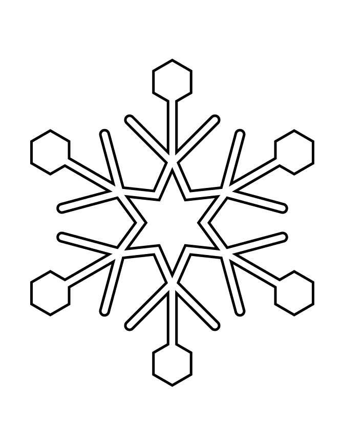 Printable New Snowflake Stencil For Kid