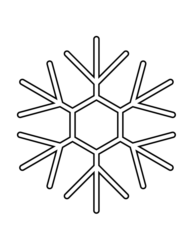 Snowflake Stencil 53 Coloring Page