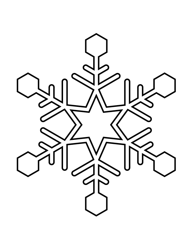 Snowflake Stencil 57 Coloring Page