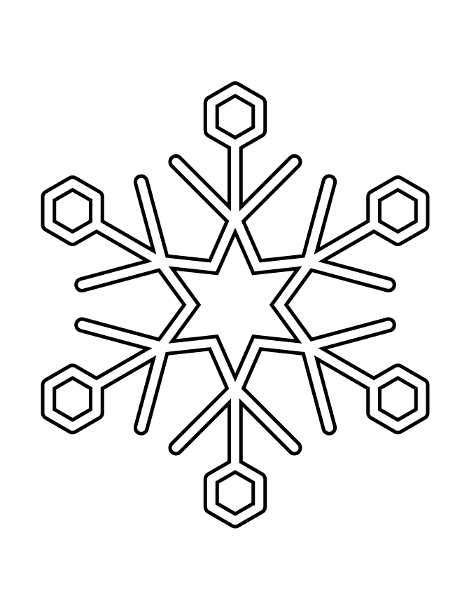 Printable Nicest Winter Snowflake For Child
