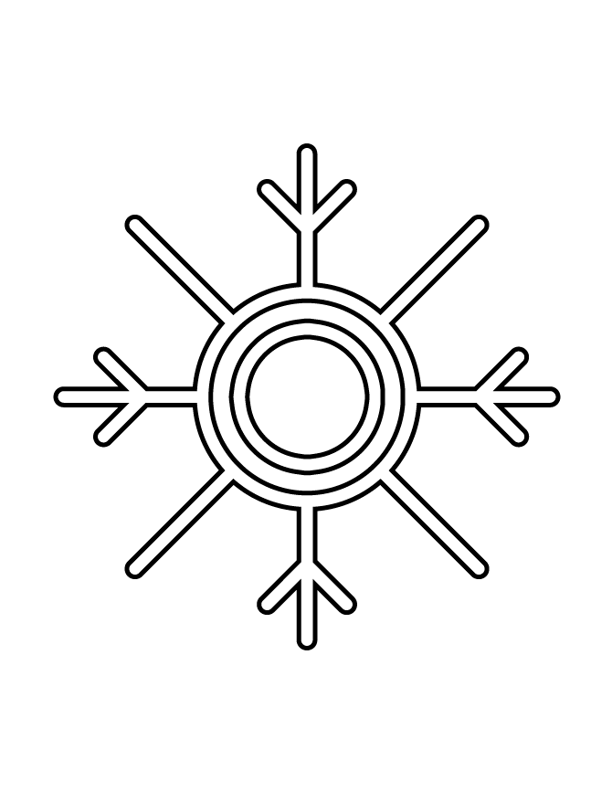 Snowflake Stencil 61 Coloring Page