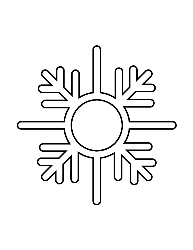 Snowflake Stencil 64 Coloring Page
