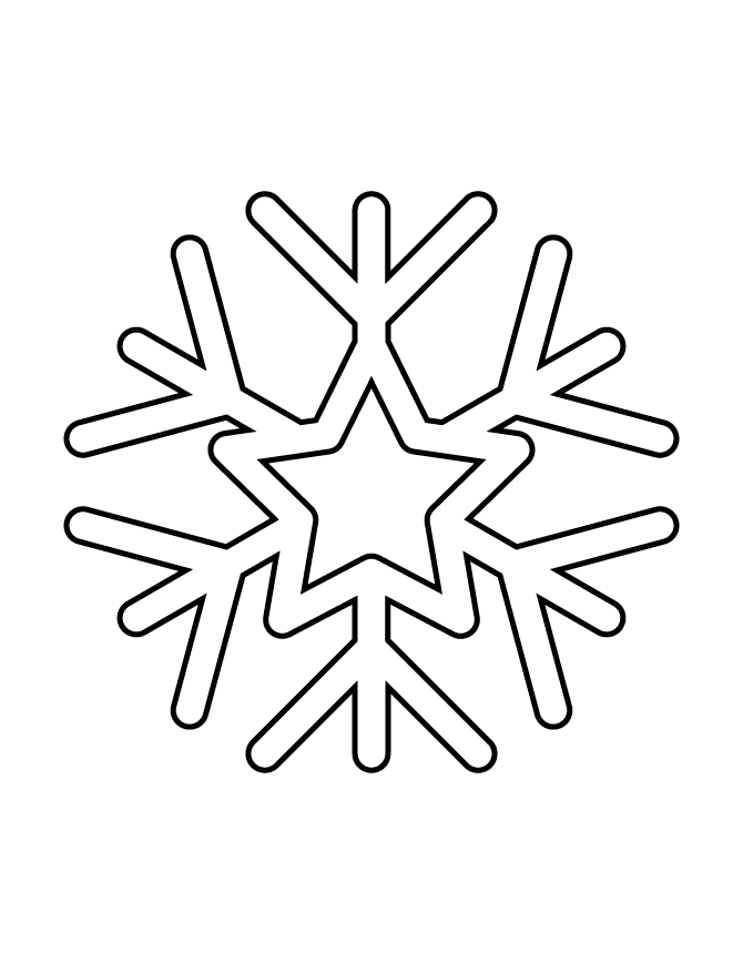 Printable New Winter Snowflake For Children