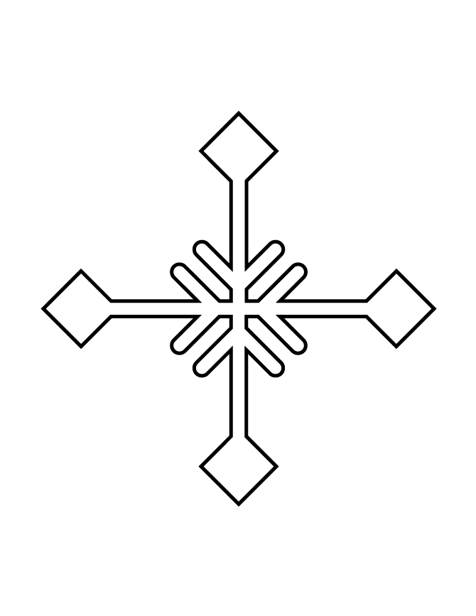 Snowflake Stencil 7 Coloring Page