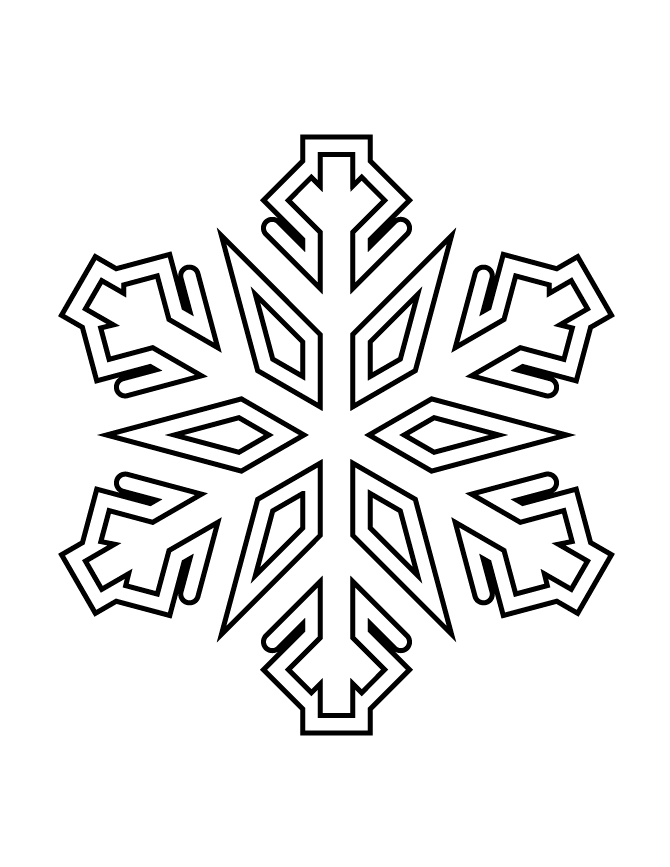 Printable Nice Winter Snowflake For Children