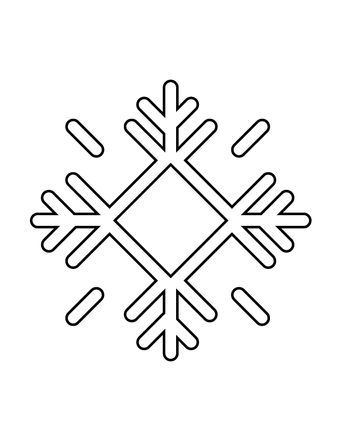 Printable New Snowflake Stencil