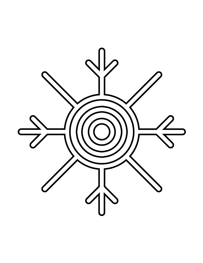 Snowflake Stencil 8 Coloring Page