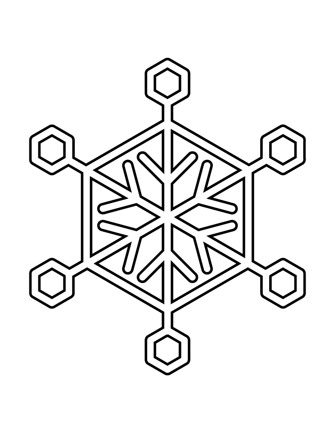 Snowflake Stencil 82 Coloring Page