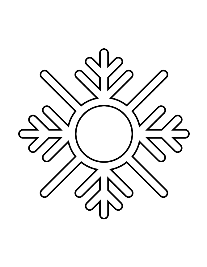 Printable New Snowflake Stencil For Child