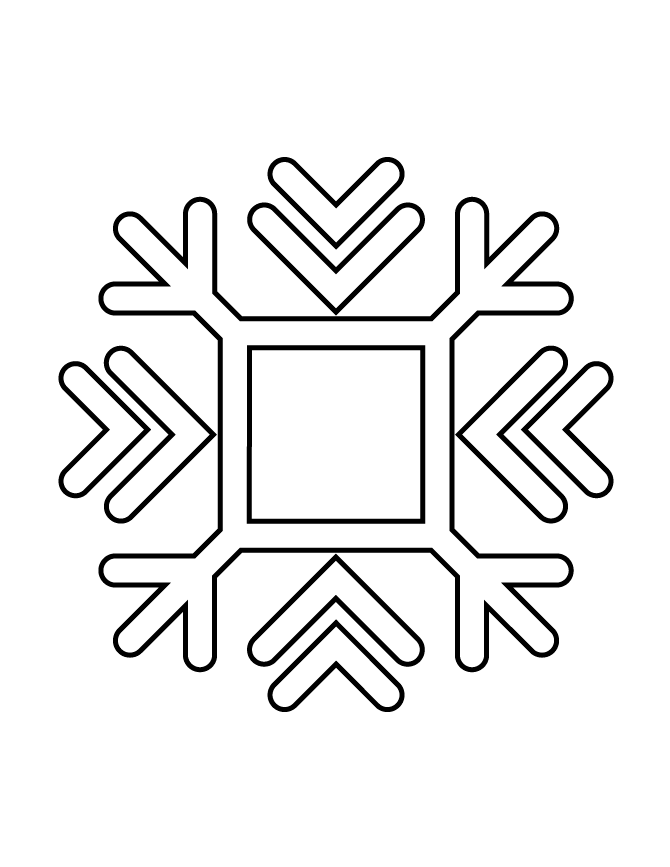 Snowflake Stencil 902 Coloring Page
