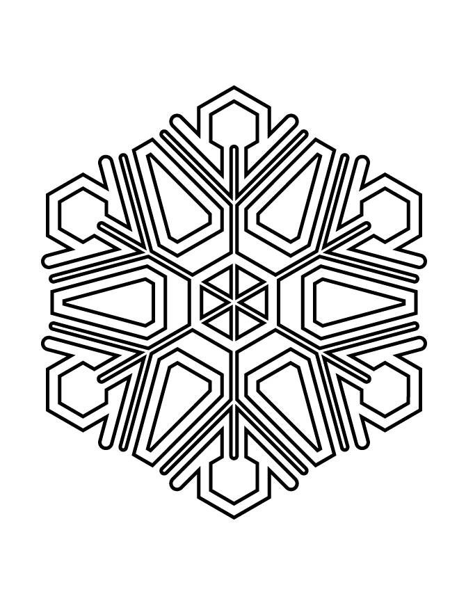 Snowflake Stencil 904 Coloring Page