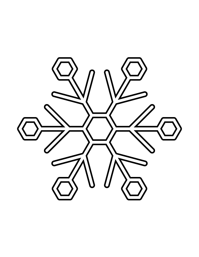 Printable Newest Snowflake Stencil