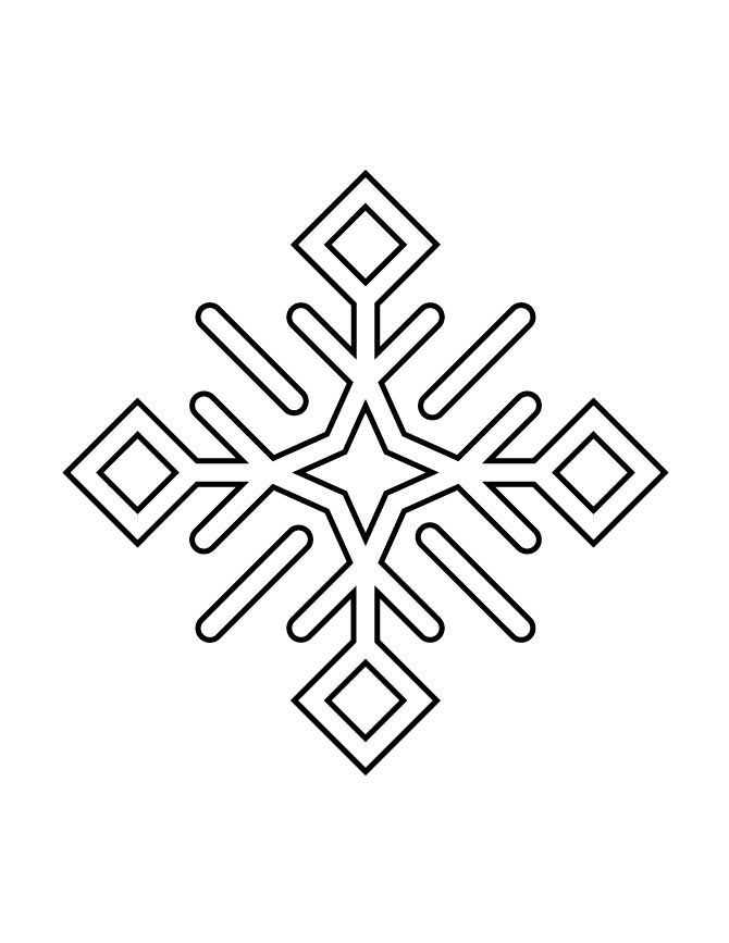 Snowflake Stencil 91 Coloring Page
