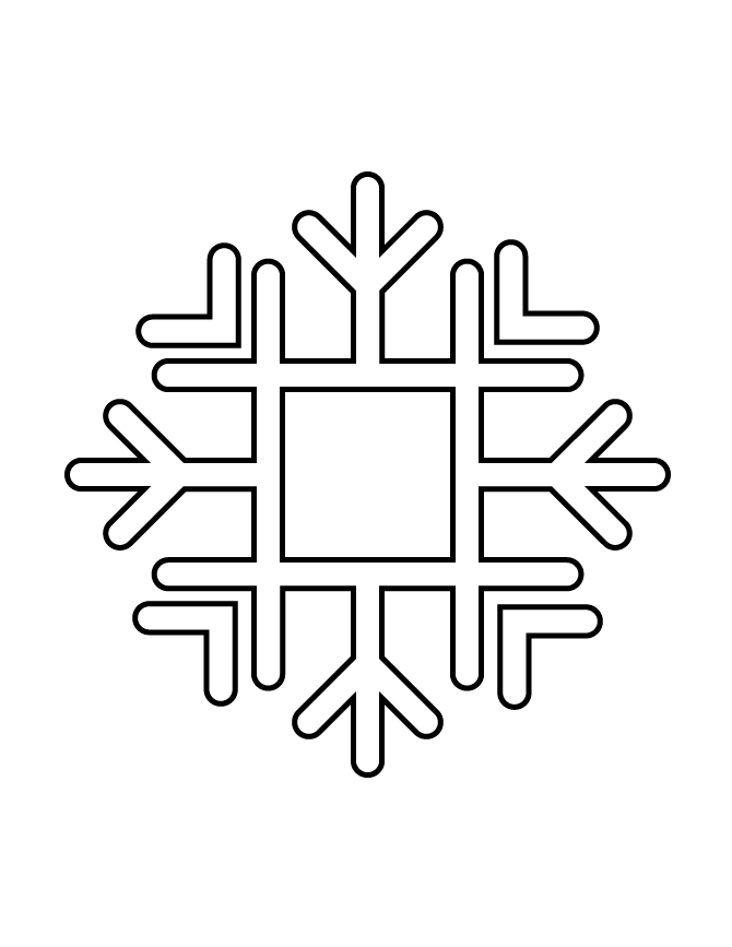 Snowflake Stencil 922 Coloring Page