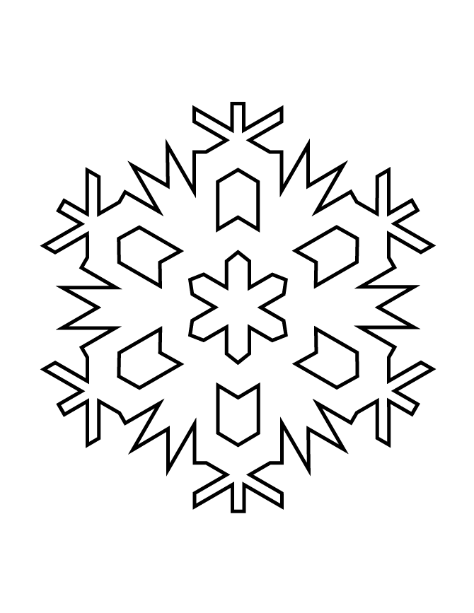 Snowflake Stencil 928 Coloring Page