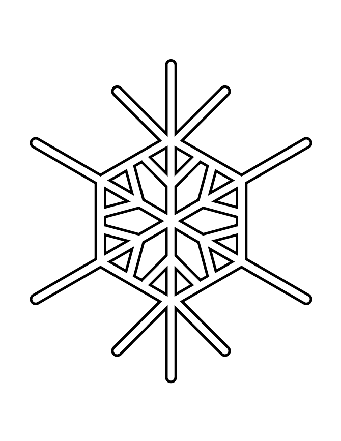 Snowflake Stencil 95 Coloring Page