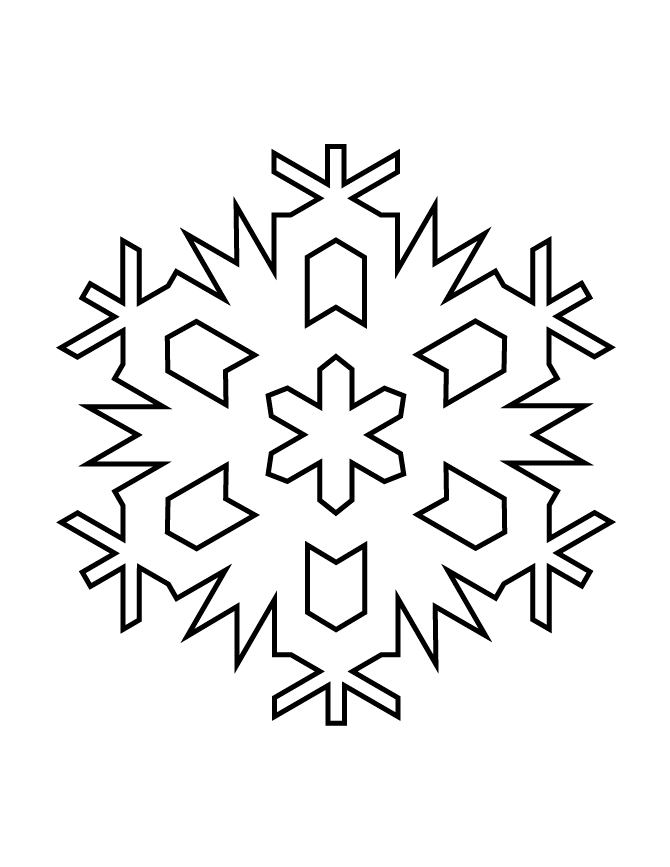 New Printable Snowflake Stencil For Kids