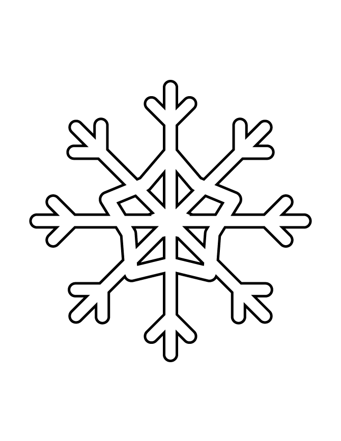 Snowflake Stencil 986 Coloring Page