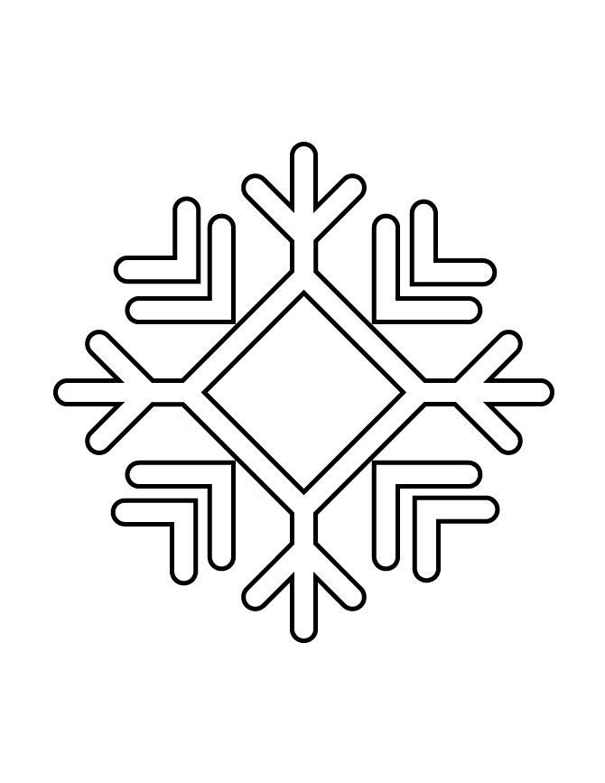 Snowflake Stencil 992 Coloring Page