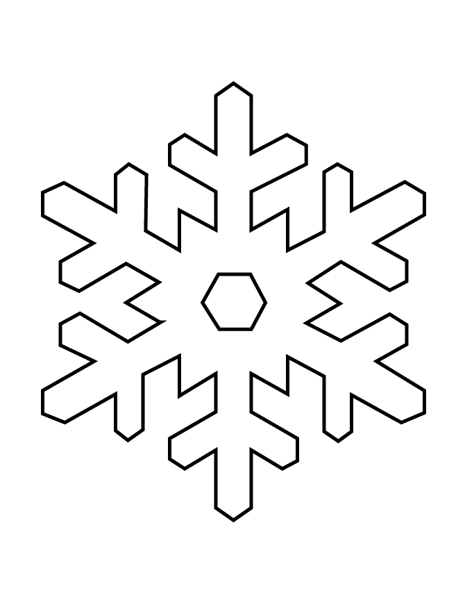 Snowflake Stencil Coloring Page