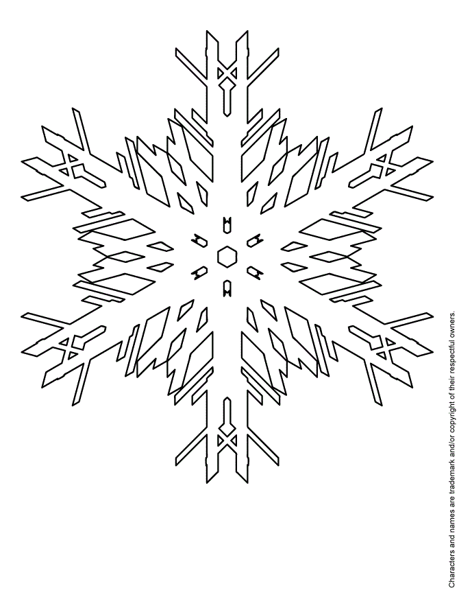 Snowflake Stencils Coloring Page