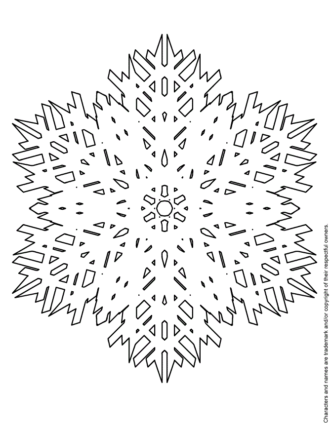 Snowflake Symbol Coloring Page