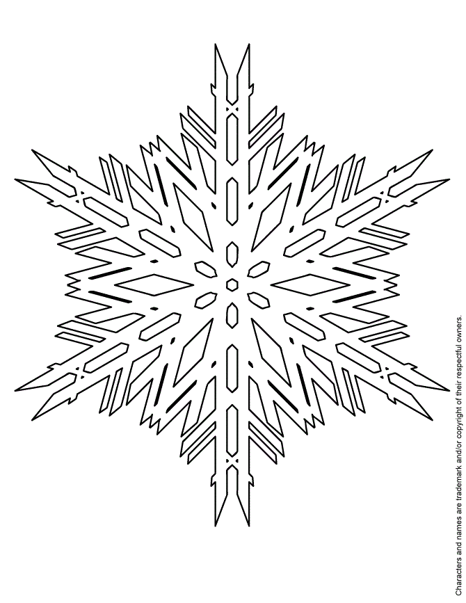 Snowflake Template Pattern Coloring Page