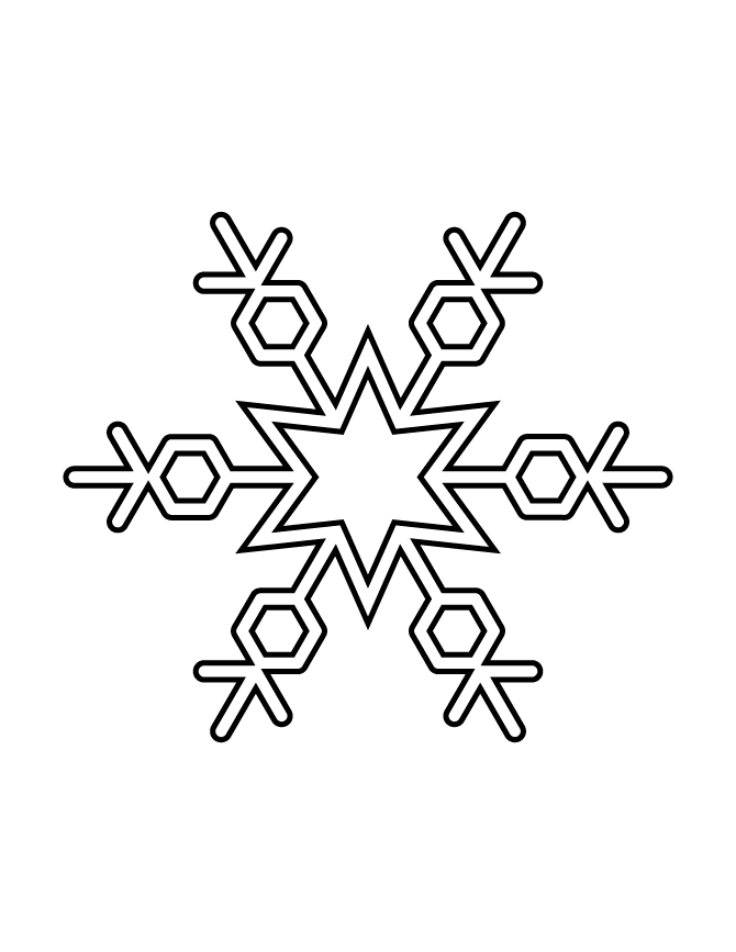 Printable Fun Snowflake Stencil