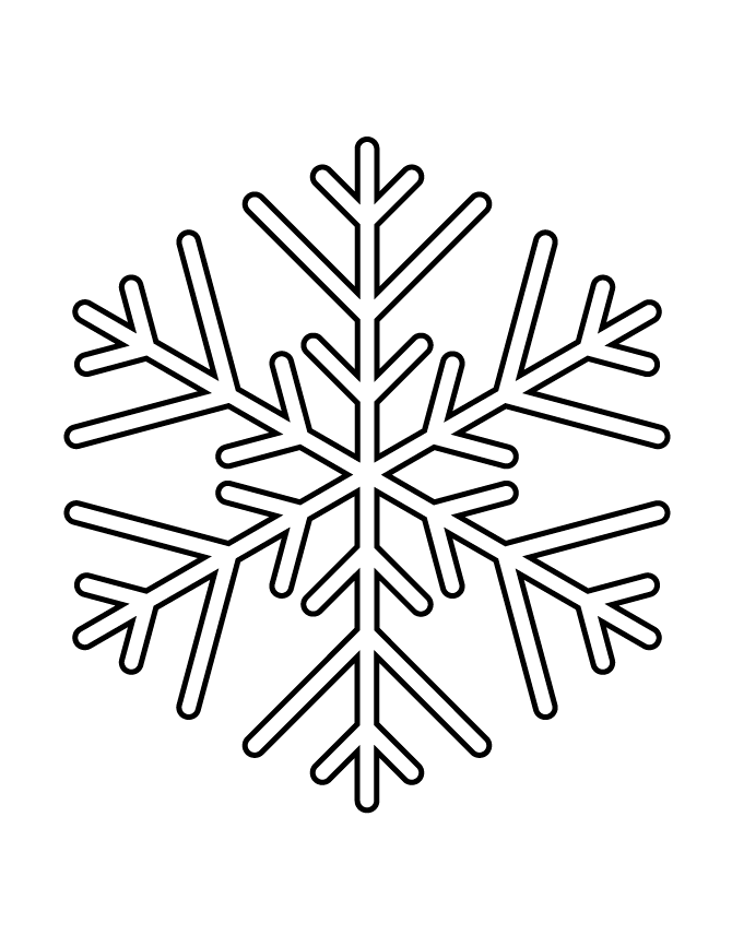 New Snowflakes Stencil Coloring Page