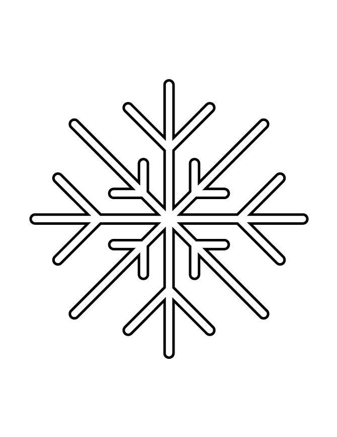 Snowflakes Stencil 6 Coloring Page