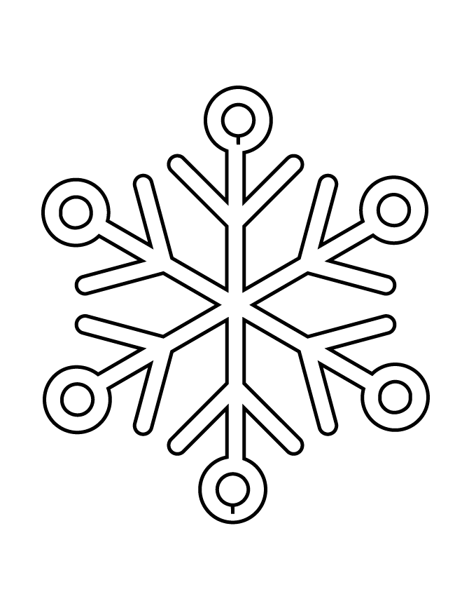 Snowflakes Stencil 7 Coloring Page