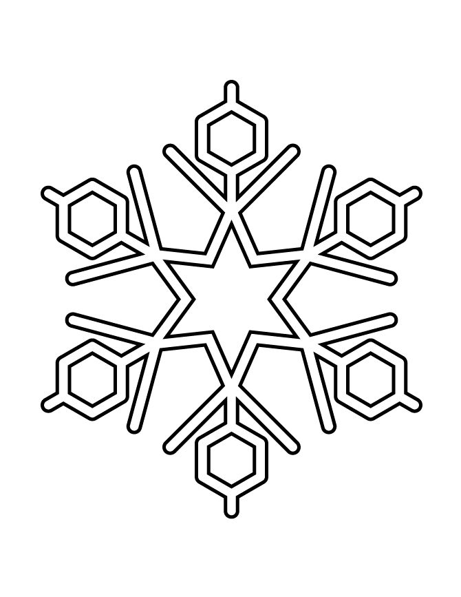 Snowflakes Stencil Coloring Page