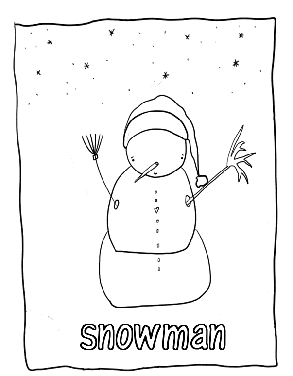 Snowman Free Winter Sa7d9 Coloring Page