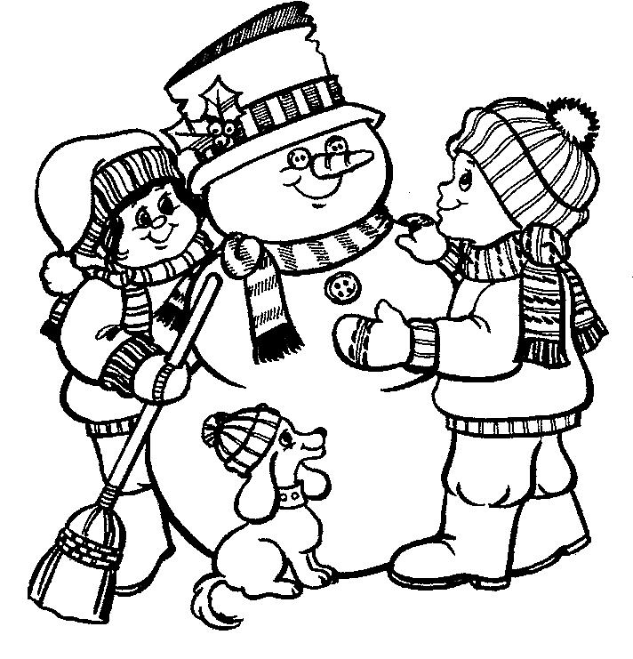 Snowman Kids Color Pages To Print Fbba Coloring Page