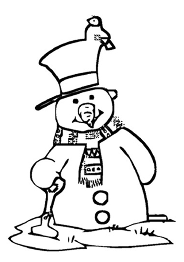 Snowman Printables Coloring Page