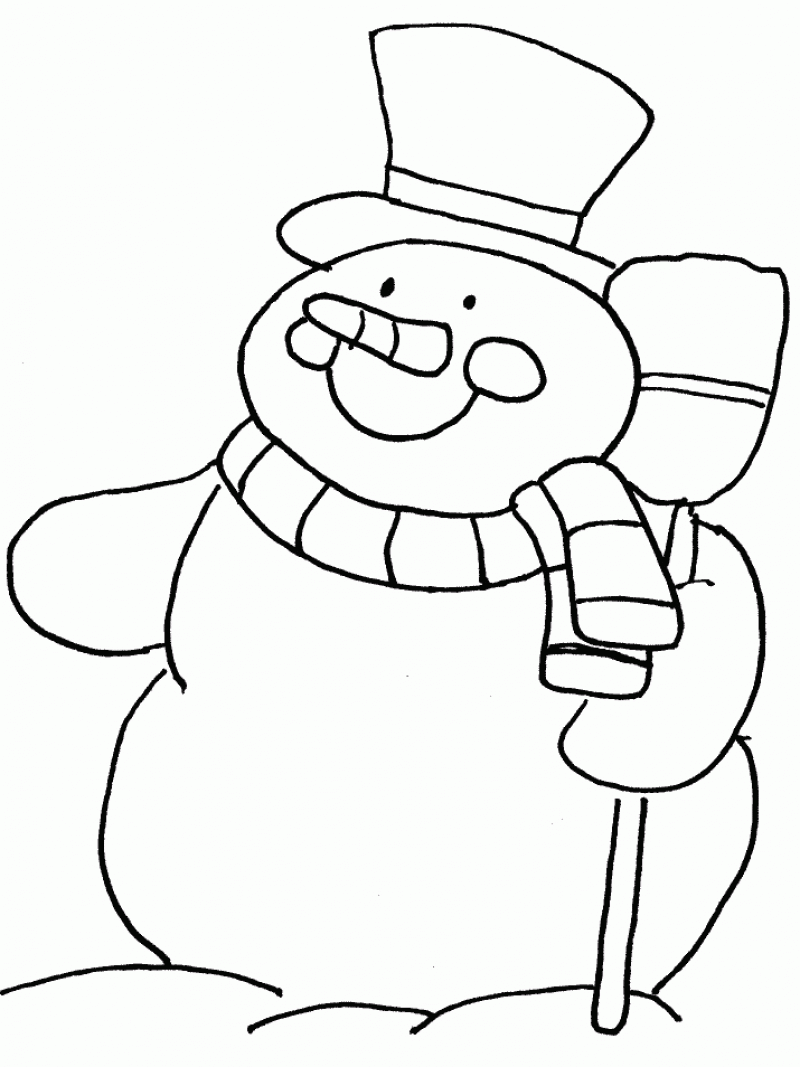 Snowman Winter Themed S12f13 Coloring Page
