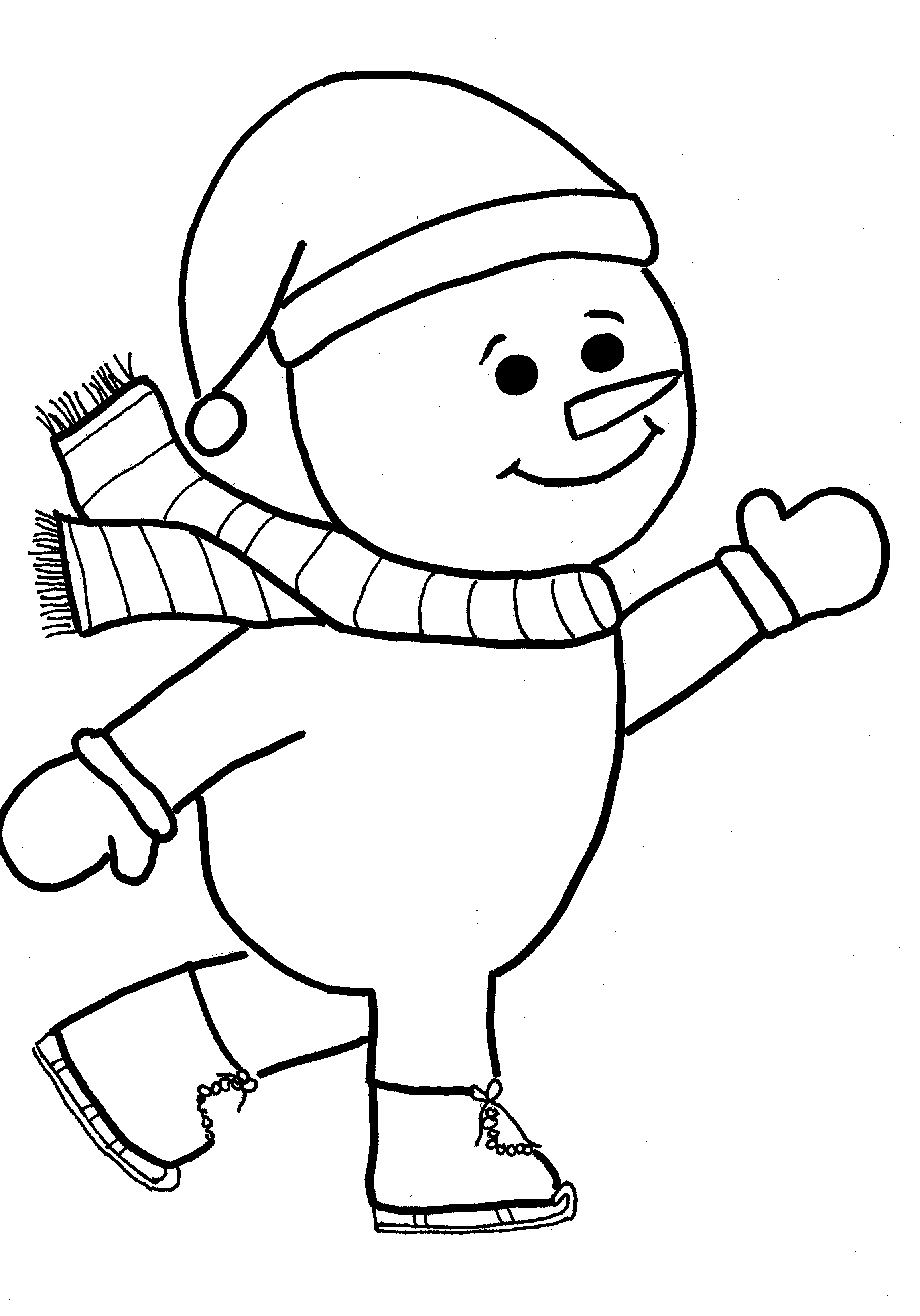 Snowmans Printable Coloring Page