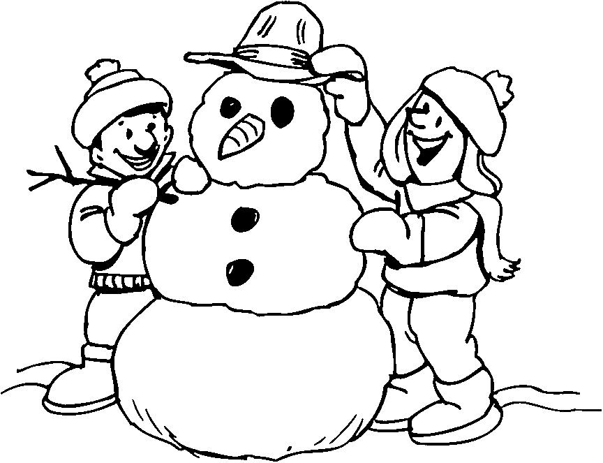 Snowmans To Print Coloring Page