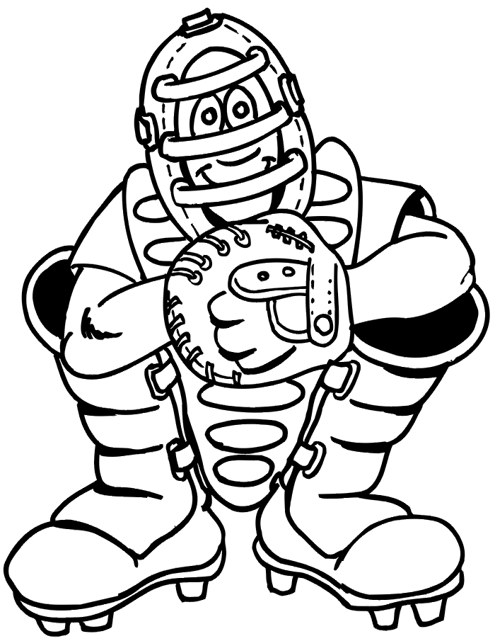 Softball Catcher Coloring Pagea7d7 Coloring Page